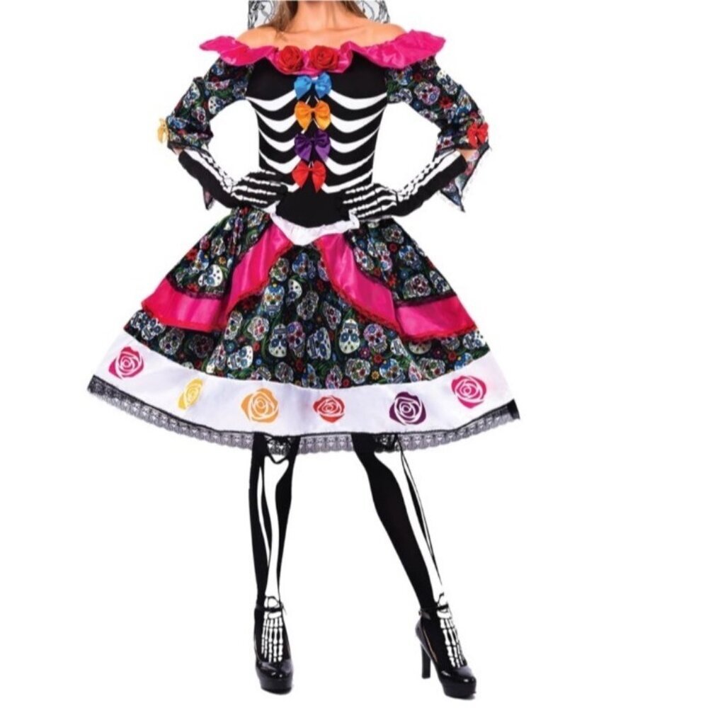 Spooktacular Day Of The Dead Costume Catrina Halloween Costume Size Medium